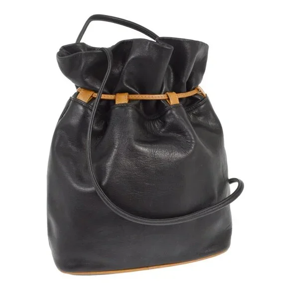 Celine Black Drawstring Shoulder Bag M07 NQ04681 - Picture 2 of 12